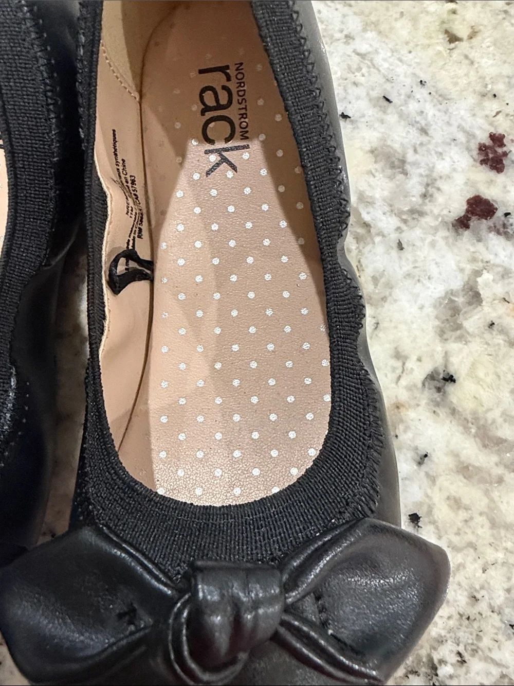 Girls' Sz11 Black Bow Ballet Flats - Nordstrom Rack
